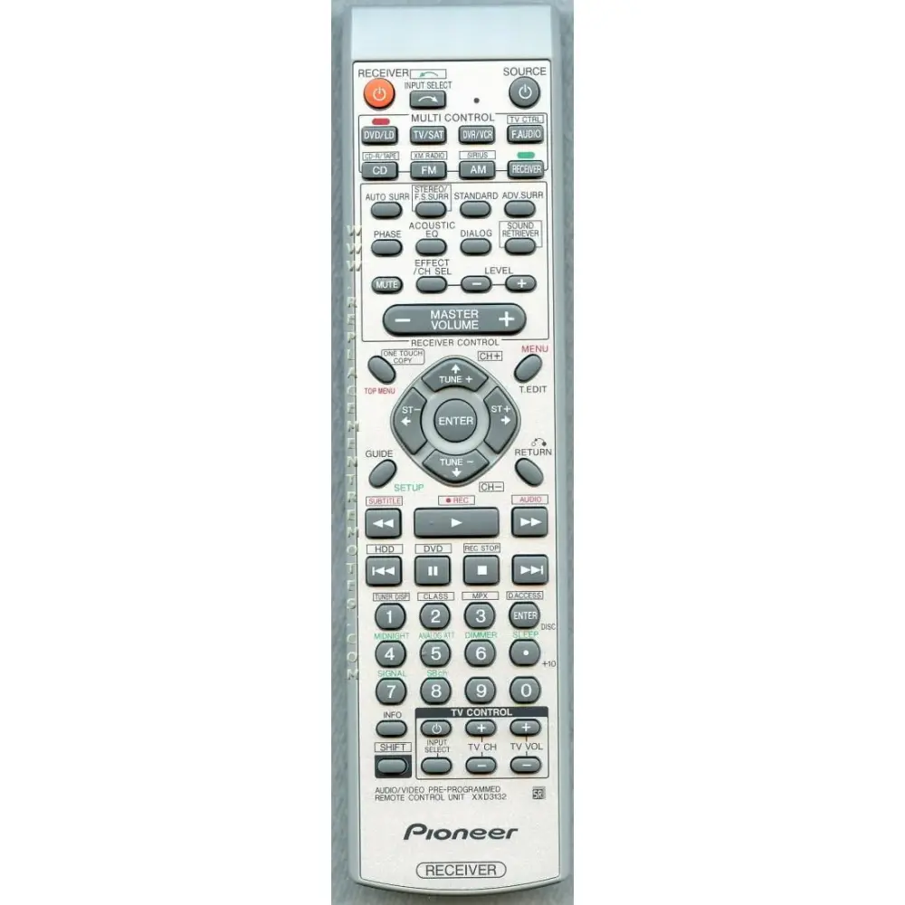 Control remoto del receptor Pioneer XXD3132