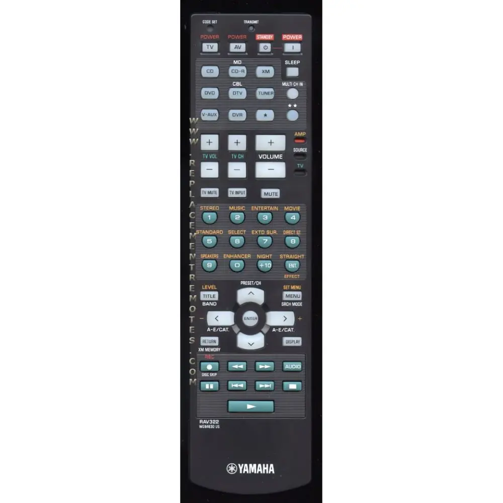 Control remoto del receptor Yamaha RAV322