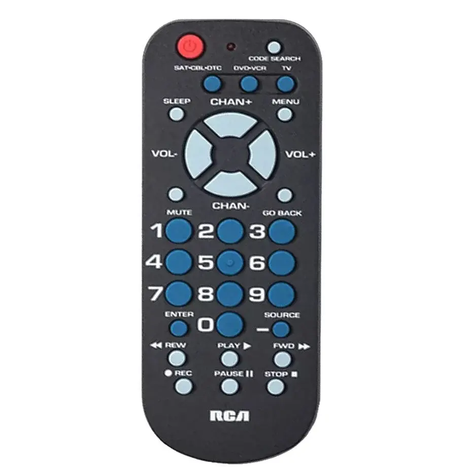 Control remoto estándar RCA RCR503BE para 3 dispositivos