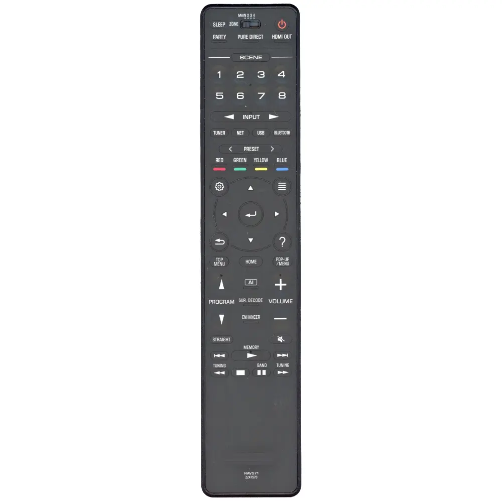 Control remoto para receptor /V Yamaha RAV571 con retroiluminación táctil - ZZ475700