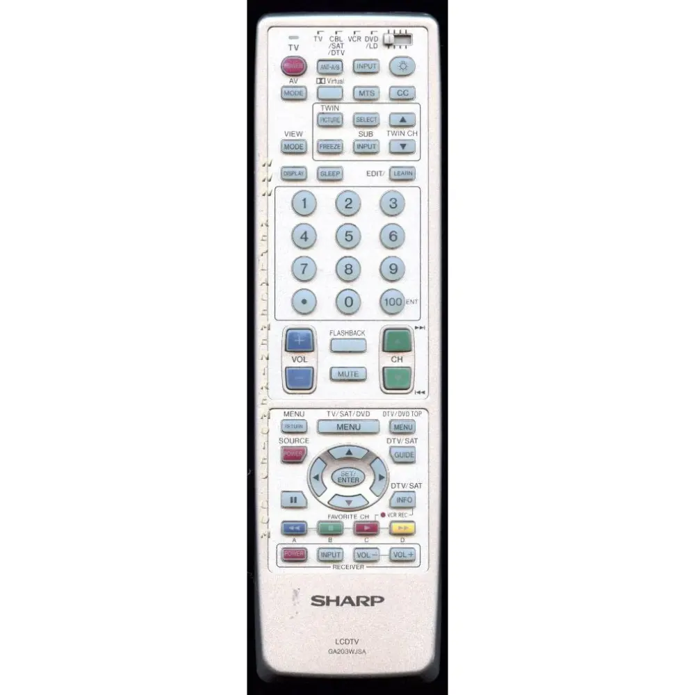 Control remoto para televisor Sharp GA203WJSA