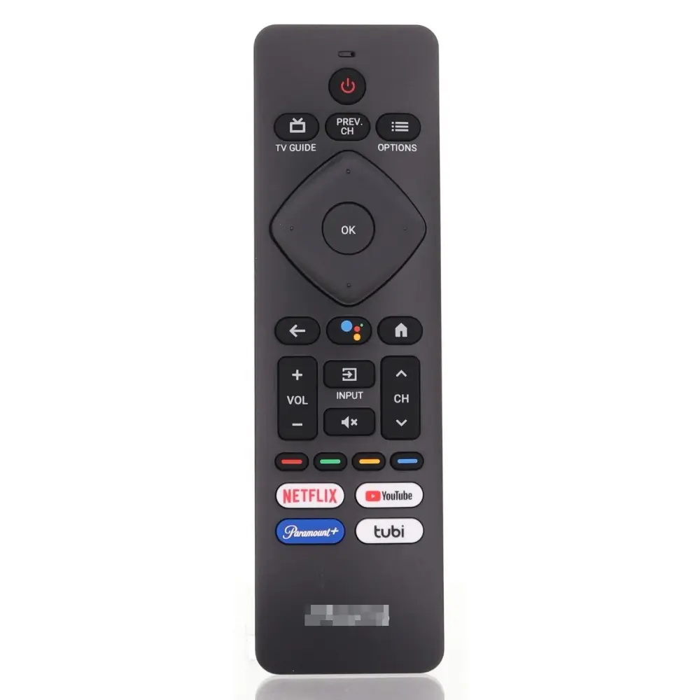 Philips RF439A - Control remoto de TV Android con voz - Netflix, YouTube, Paramount+, Tubi - URMT26CND001