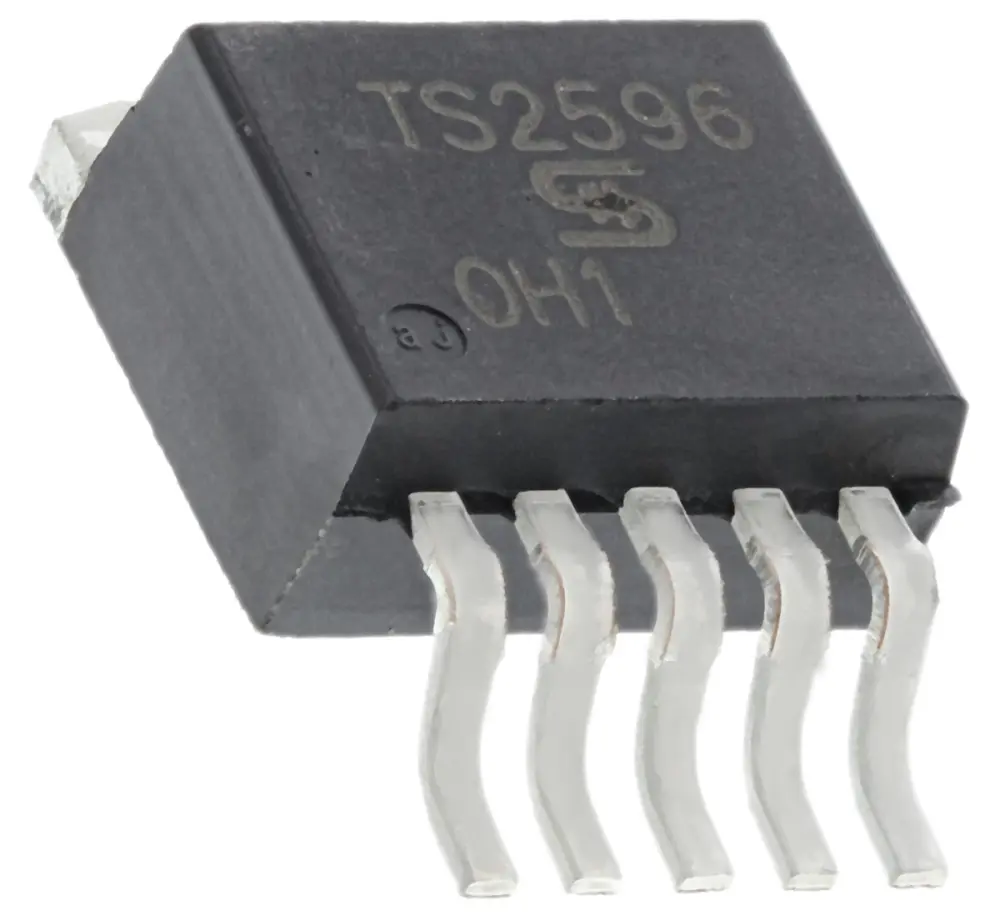 Regulador de conmutación TS2596CM5 RNG, Controlador Buck, 3A D2PAK (TO-263), 6 pines, Ajustable, 173 kHz Taiwan Semicondu...