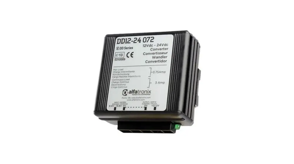 Convertidor dc-dc 72W, Salida 27.2V dc, 3A | DD12-24 072 Alfatronix