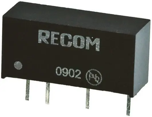 Convertidor dc-dc 1W, Salida -9V dc, -56mA, 0.1 | RH-121509D Recom