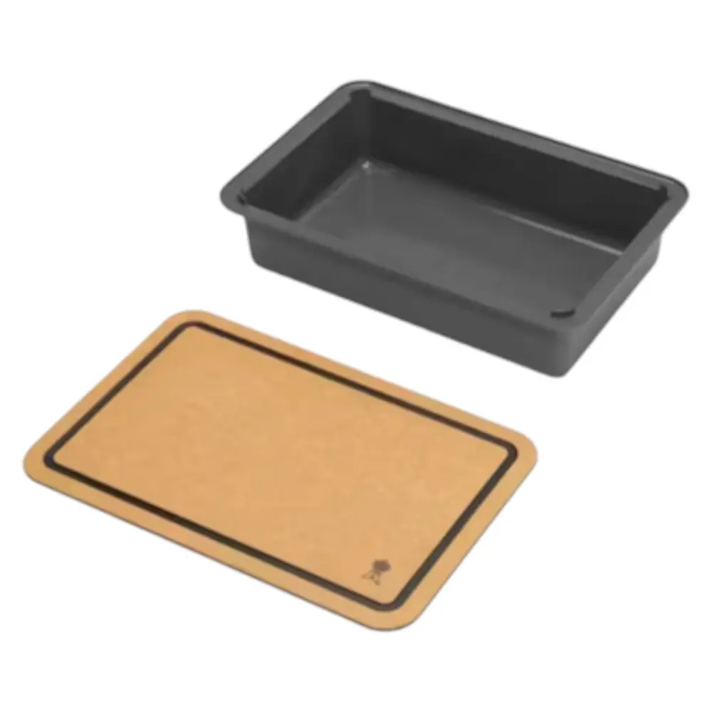 Compatible Universal Weber - Bac avec couvercle et planche à découper Weber Works