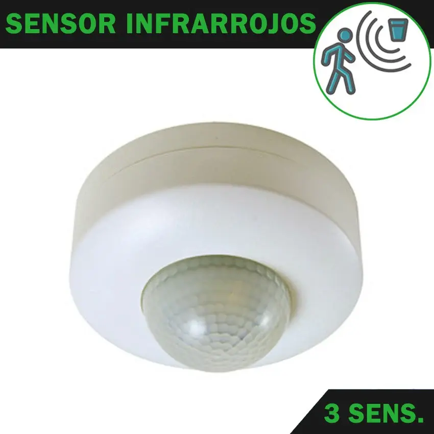 Detector de Movimiento Infrarrojos Superficie Techo (Modelo IP65)