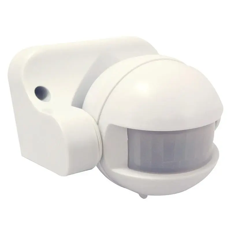 Sensor infrarrojo 180° ip44 con Activación de Luz