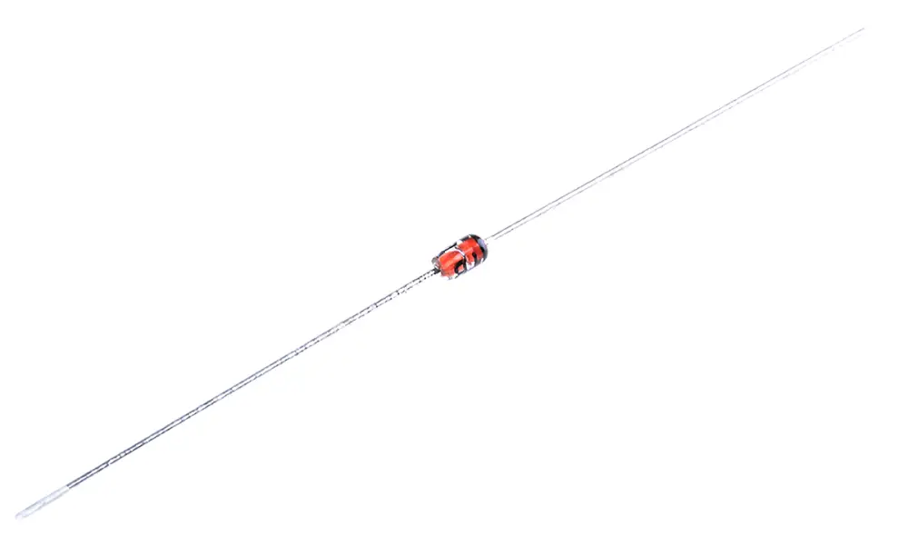 onsemi 1.91 (Dia.) x 4.56mm Simple NULL +200 °C 500 mW 5μ 17Ω -65 °C Montaje en orificio pasante 5.1V 1 DO-35 2 Diodo ...
