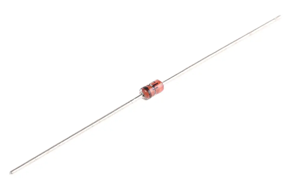 onsemi 2.72 (Dia.) x 5.2mm Simple 1N4735ATR +200 °C 1 W 10μ 2Ω -65 °C Montaje en orificio pasante 6.2V 1 DO-41 2 Diodo