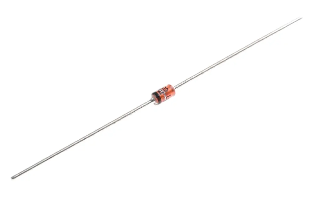 onsemi 2.72 (Dia.) x 5.2mm Simple NULL +200 °C 1 W 10μ 7Ω -65 °C Montaje en orificio pasante 5.1V 1 DO-41 2 Diodo | 1N...