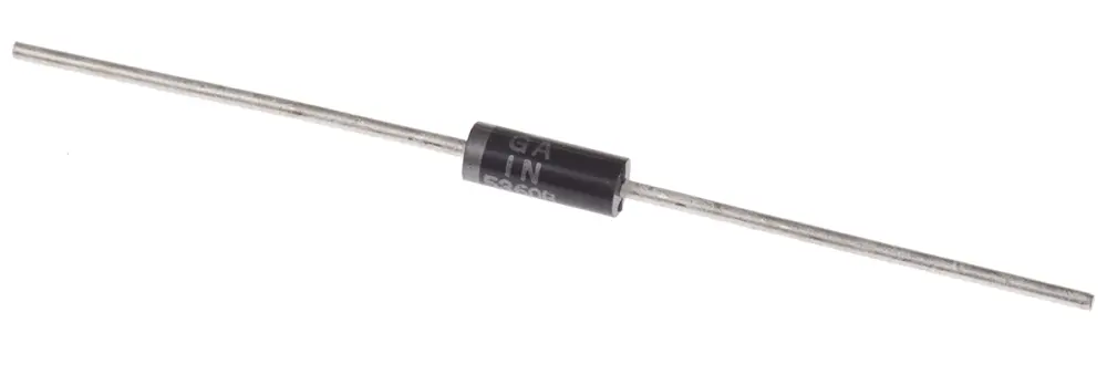 onsemi 8.89 x 3.68 x 3.68mm Simple 1N5360BG +200 °C 5 W 500nA 4Ω -65 °C Montaje en orificio pasante 25V 1 DO-15 2 Diodo