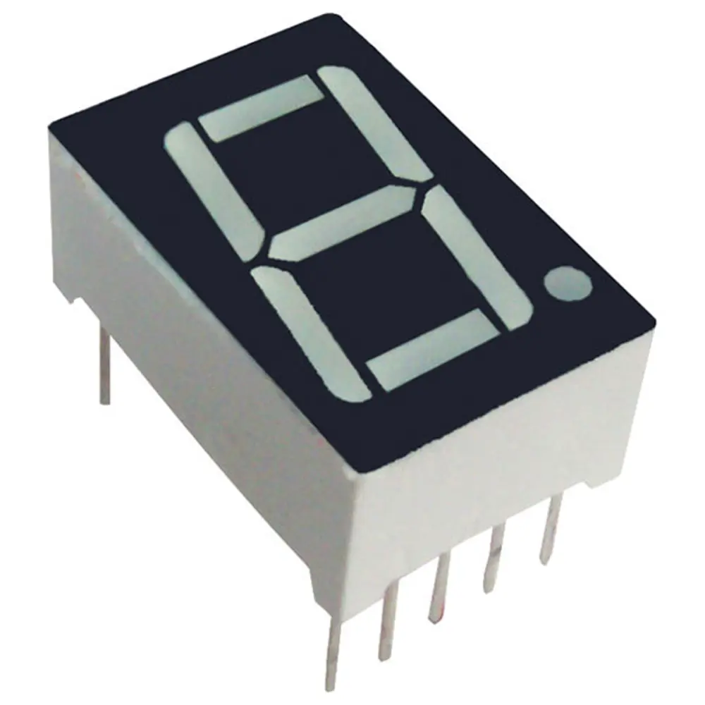 Display LED 7 segmentos de segmentos Kingbright SC05 de 1 caract., Amarillo, Vf= 2 V, cátodo común, mont. pasante | SC05...
