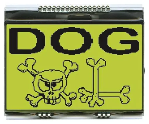 Display monocromo LCD gráfico Display Visions de 6 filas x 20, 26 caract., transmisivo, 160 x 104pixels, área 72 x 46mm ...