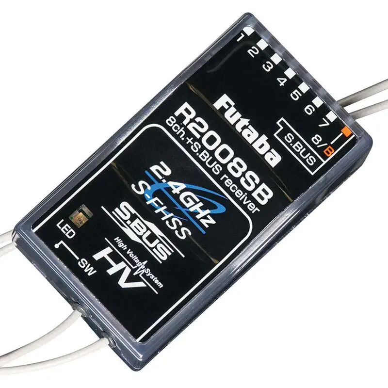 Adaptador Powerline Futaba R2008SB Sistema S-FHSS 8 Canales + Receptor S.Bus para Avión Helicóptero