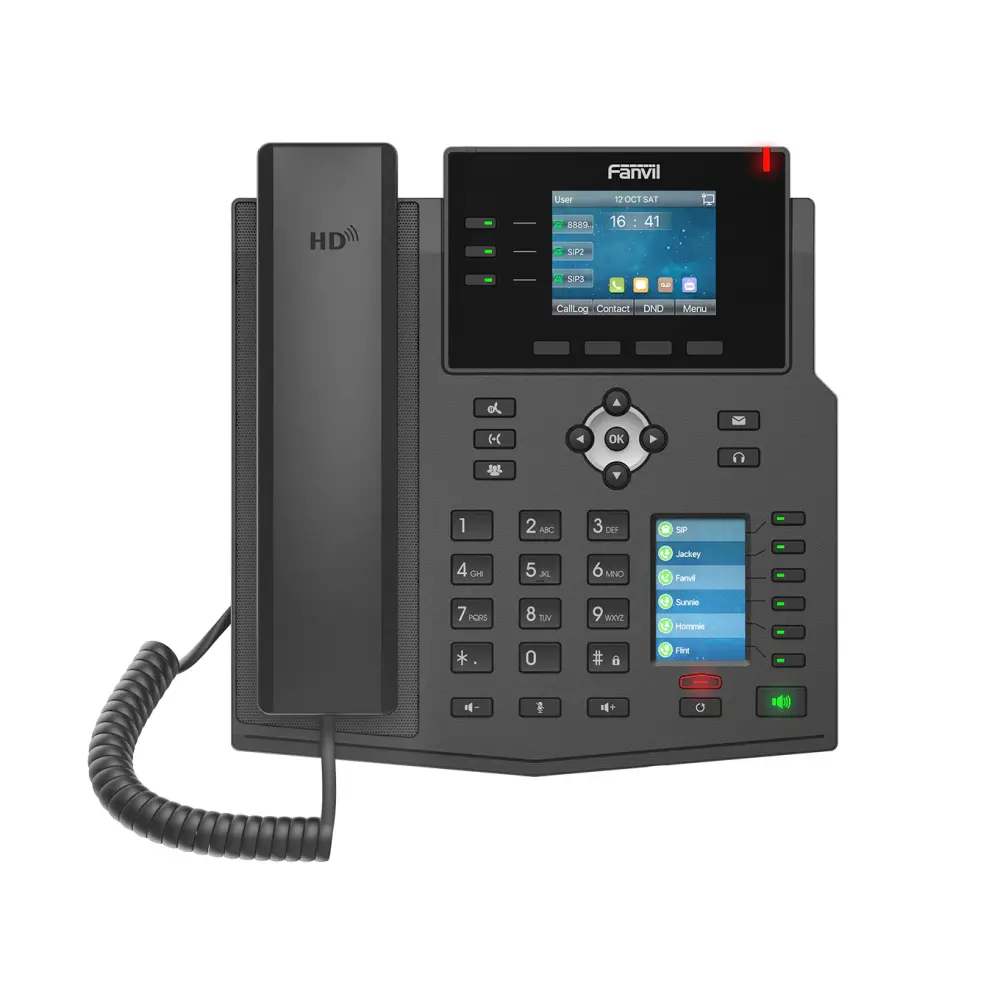 Compatible Universal Teléfono IP empresarial LCD 2.8 Pulgadas color 10/100/1000 X4U Marca: Fanvil