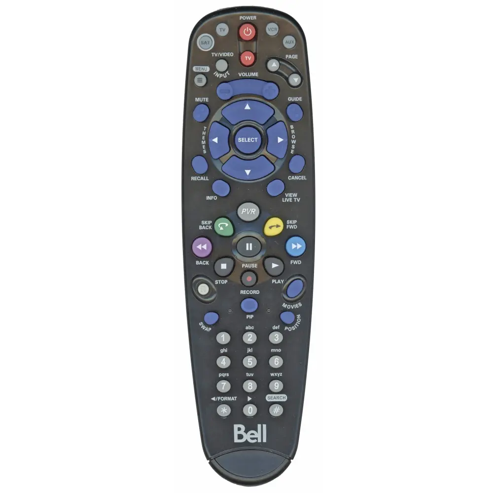Control remoto satelital infrarrojo BELL 5.4 de Dish-Network con Control Parental