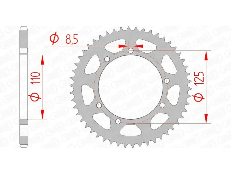 Corona AFAM acero regular 14109 - Paso 420