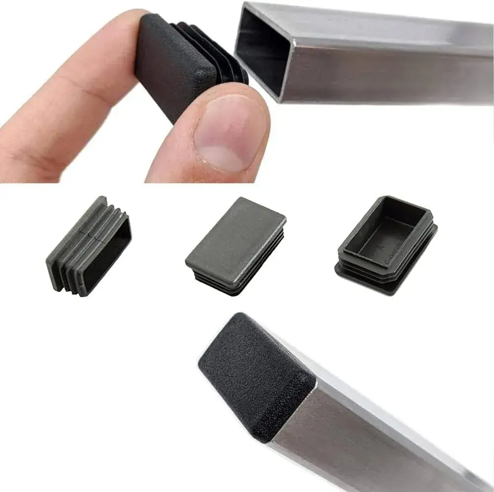Embout Rectangulaire pour bouchon de meuble - 20 pcs 40mmx20mm NOIR con Garantí del Fabricante