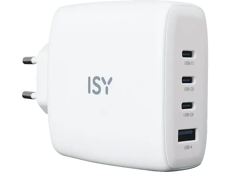 ISY Chargeur GaN 140W Blanc (IAC-5140-WT)