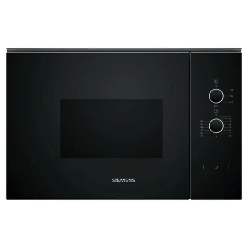 Microondas integrable Siemens BF520LMA1 Cristal Negro para Pequeñas Empresas