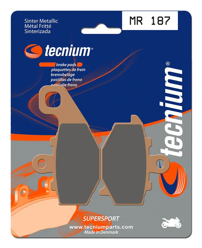 Pastillas de freno Tecnium MR187 Sinterizadas Carcasa Metálica