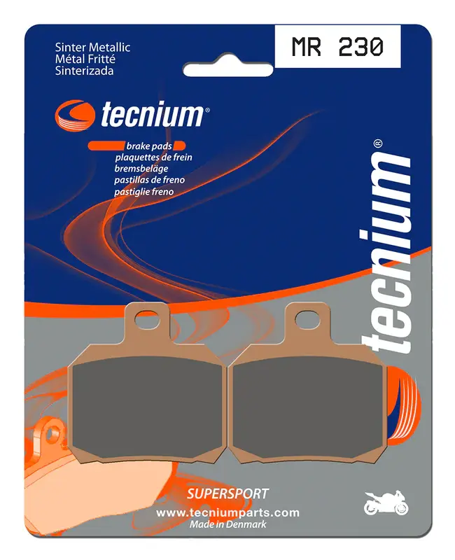 Pastillas de freno Tecnium MR230 Sinterizadas con Control Parental