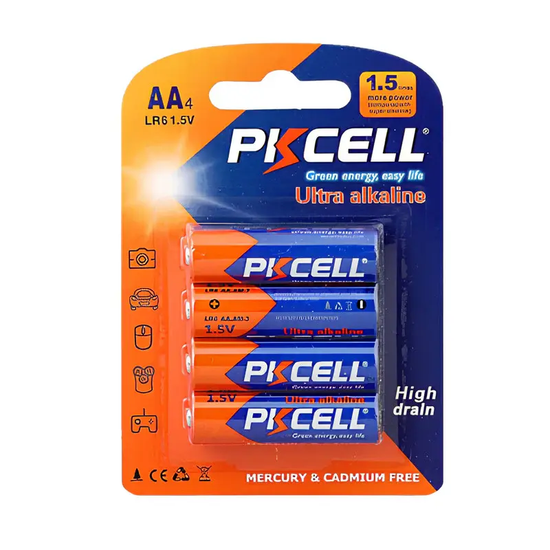 Pilas Pikcell Ultra Alcalinas AA LR06 - Pack de 4 Unidades con Antenas Externas