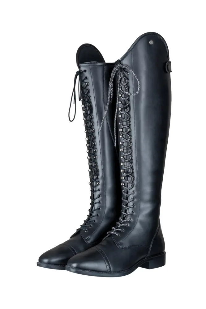Portland Polo Botas de Equitación, Largas Azabache 38