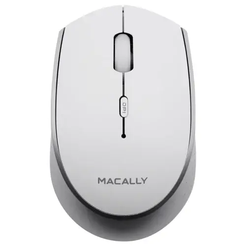 Tarjeta de Red PCIe Ratón óptico BTEZMOUSEBAT de Macally - Blanco/Plateado
