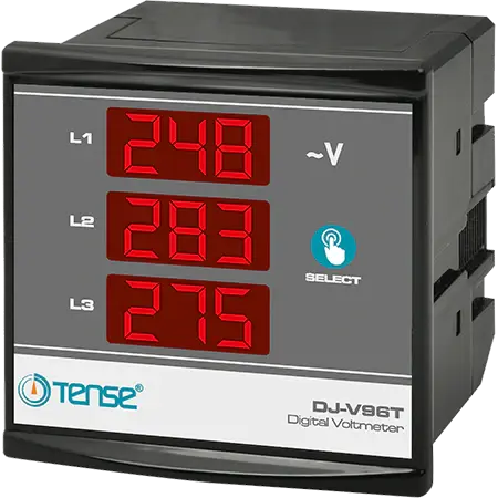 DJ-V96T Voltímetro trifásico numérico de montaje en panel para CA