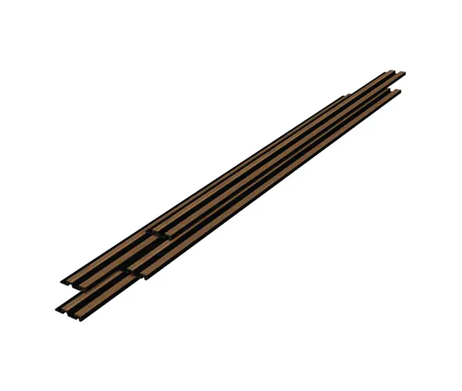 Set de 16x paneles de pared 3D Blaricum 195x12 cm - Efecto Roble