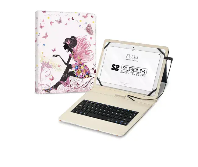 Teclado Bluetooth con Soporte para Tablet Subblim SUBKT1-USB052 Qwerty Español Colorido Español