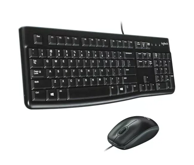 Teclado Logitech Para ordenador MK120 QWERTY Negro Portugués