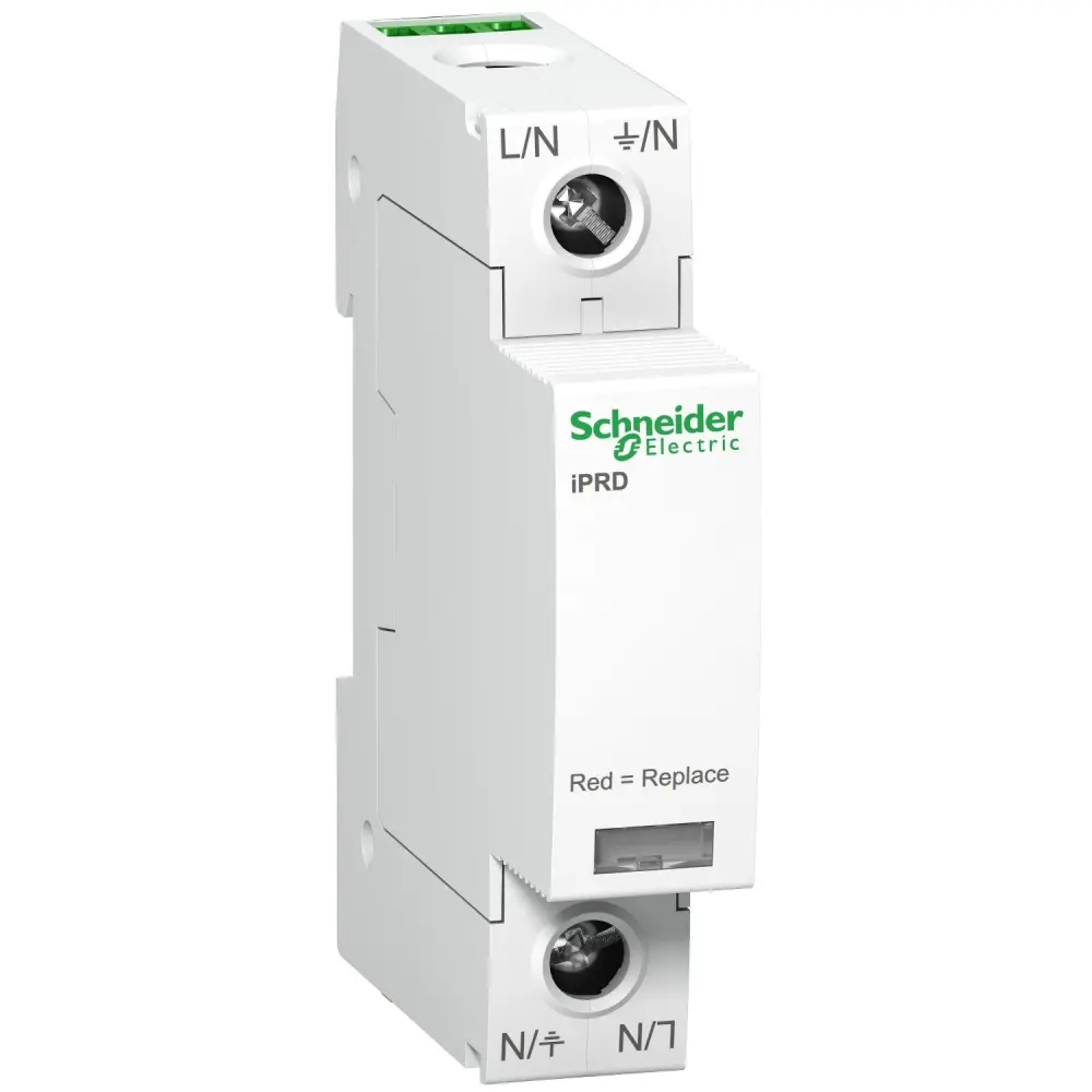 Protector de transitorios, 5kA, 460V ac, montaje: Montaje presión A9L | A9L65121 Schneider Electric