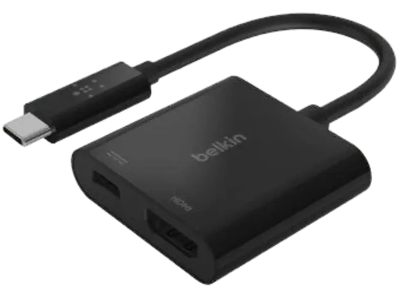 BELKIN Adaptateur USB-C vers HDMI 4K + Power (USB-C) 60W Noir (AVC002BTBK)