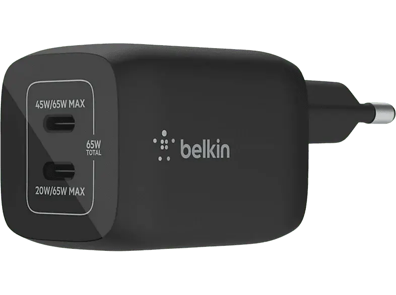 BELKIN Chargeur multiports USB-C Boost Charge Pro 65 W Noir (WCH013VFBK)