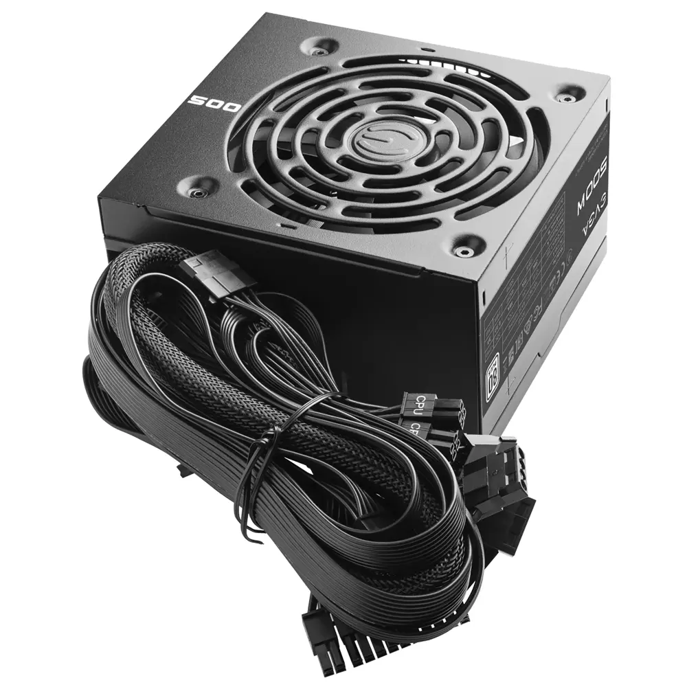 Fuente de Alimentación EVGA ATX 500W, Eficiencia 80 PLUS, Ventilador Silencioso de 120mm
