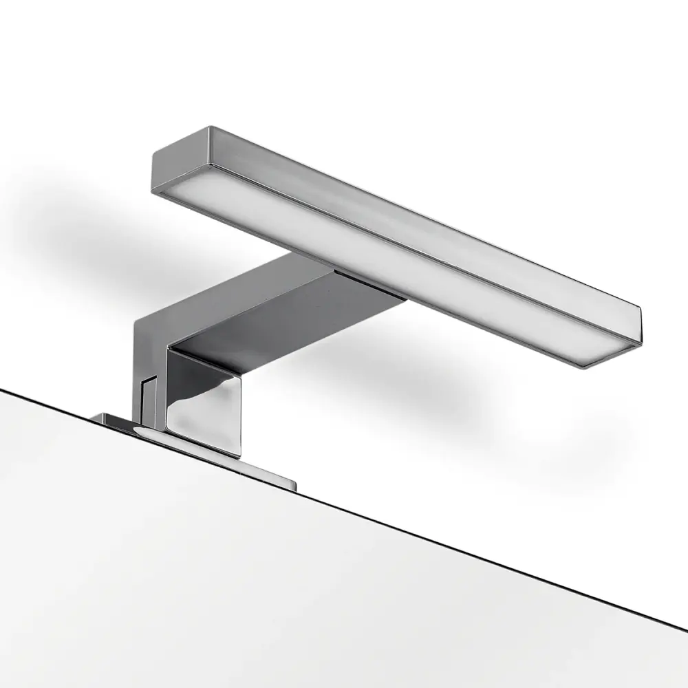 Lampada Led per specchio da 18 cm con attacco universale modello Madeira di Gedy - Cromato