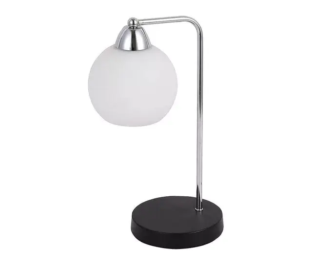 lampara sobremesa metálico color cromo serie pissis 17cm