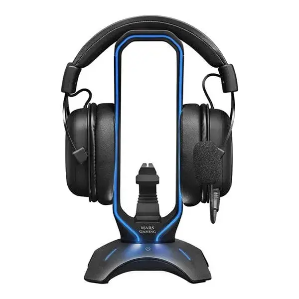 Soporte 3en1 Mars Gaming MHHPRO USB 3.0 hub iluminación LED