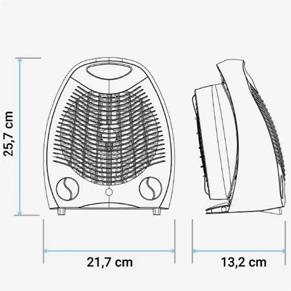Termoventilador Copacabana 2020 Compatible Blue UBTV2000-18 2000W negro