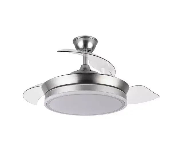 ventilador de techo metálico color niquel serie bayomo 91cm
