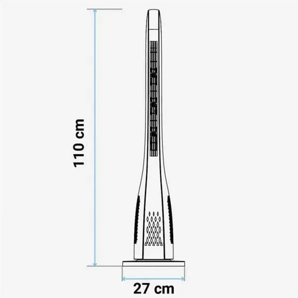 Ventilador de torre Gardena 3050 Adaptable Blue mecánico 50W negro/blanco