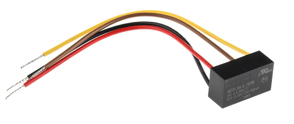 Driver LED corriente constante Recom RCD-24 de salidas, : 4,5→ 36 V dc, OUT: 2 → 35V dc, 700mA, 24.5W, | RCD-24-0.70/W