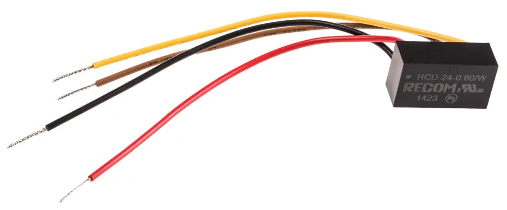 Driver LED corriente constante Recom RCD-24 de salidas, : 4,5→ 36 V dc, OUT: 2 → 35V dc, 600mA, 21W, | RCD-24-0.60/W