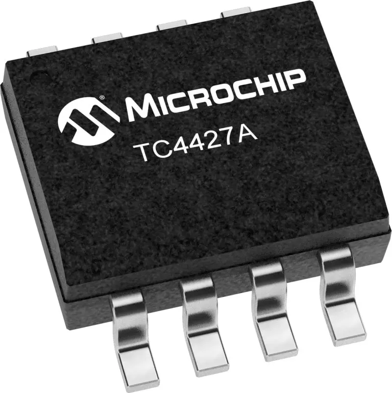Driver de puerta MOSFET TC4427AEOA713, CMOS 1,5 SOIC 8 pines Microchip