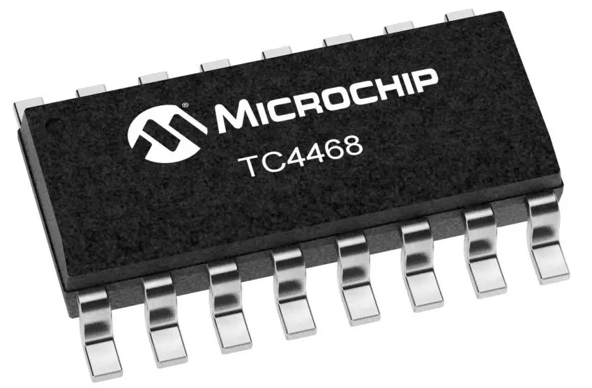Driver de puerta MOSFET TC4468COE713, CMOS 1,2 SOIC 16 pines Microchip