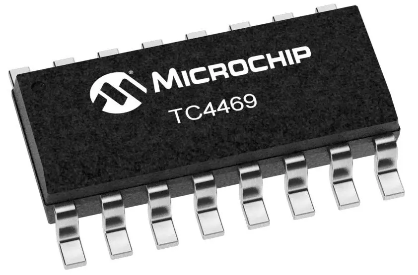 Driver de puerta MOSFET TC4469COE713, CMOS 1,2 SOIC 16 pines Microchip