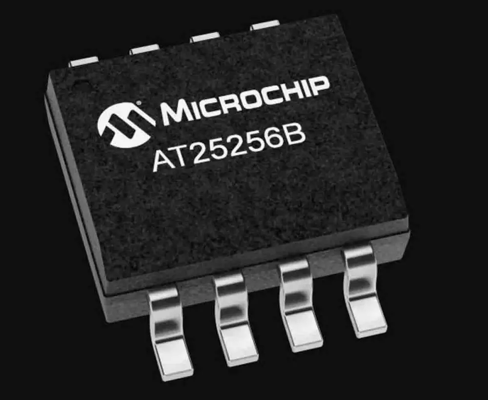 Chip de memoria EEPROM AT25256B-SSHL-T Microchip, 256kbit, 32k x, 8bit, Serie SPI, 80ns, 8 pines SOIC-8